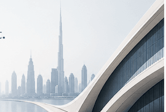 Modern glass skyscraper architecture in Dubai DIFC reflecting institutional strength